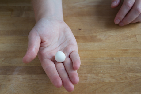 2. Roll each piece into a ball.