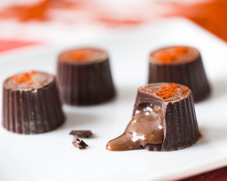 Spiced Hazelnut Cream Chocolates