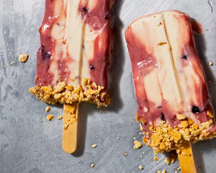 Cherry cheesecake frozen pops