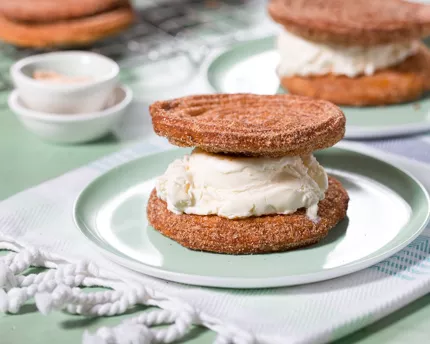 Churro Ice Cream Sandwiches