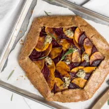 Beet, Squash, and Kale Galette