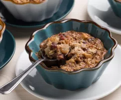 Individual Pear Pecan Cranberry Baked Oatmeal