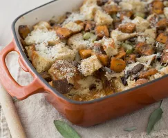 Savoury Pumpkin Bread Pudding