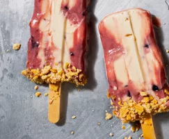 Cherry cheesecake frozen pops