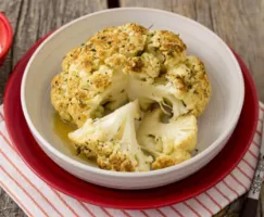 Herb Roasted Cauliflower sitting in a white bowl