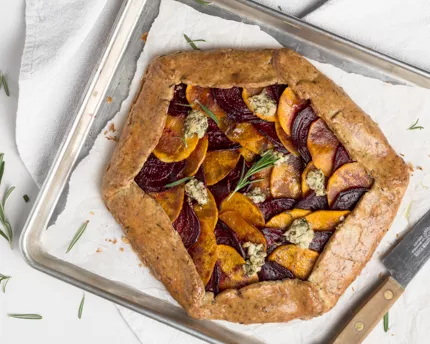 Beet, Squash, and Kale Galette