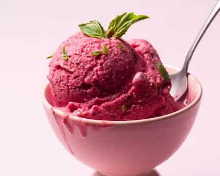 Berry Basil Greek Frozen Yogurt