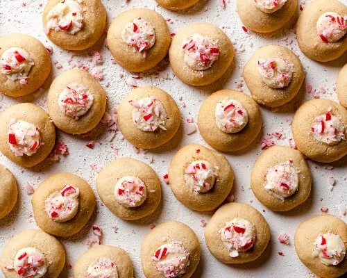 Peppermint Thumbprint Cookies