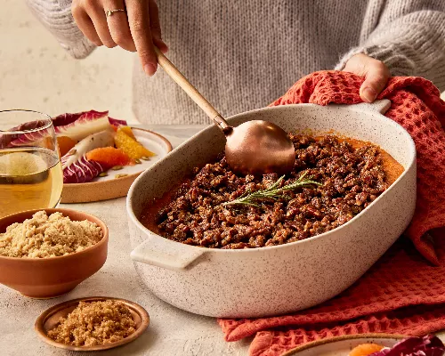 Sweet Potato Casserole with Spiced Brown Sugar-Pecan Topping