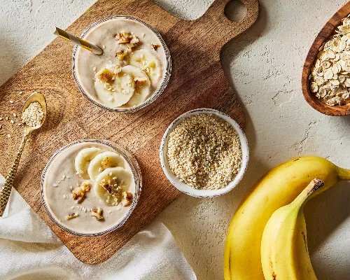 Banana Oat Tahini Smoothie