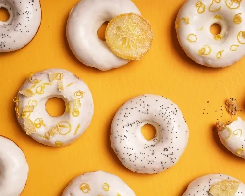 Glazed Lemon Poppy Seed Doughnuts