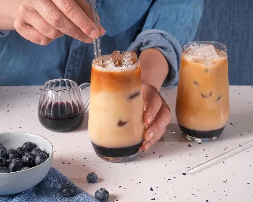 Blueberry Iced Latte