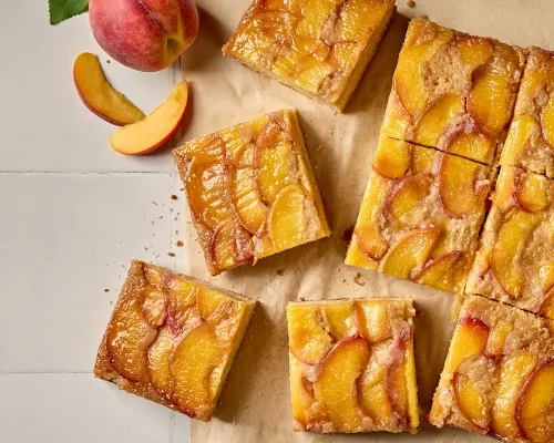 Peach Upside-Down Squares