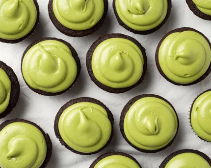 Chocolate Cupcakes with Avocado Icing