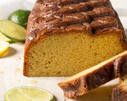 Citrus Pound Cake with Lime Syrup Glaze