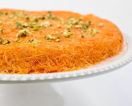 Knafeh (Middle Eastern Sweet Cheese Pastry)